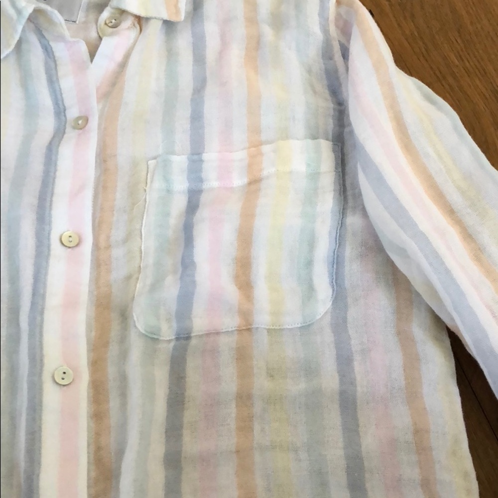 Rails Ellis Pastel Stripe Button Down. Xs - image 4